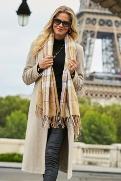 Ola Soft Beige Check Oversized Scarf 8 Ola Soft Beige Check Oversized Scarf -Trendora Shop web 210910 sosandarday5paris63668 1