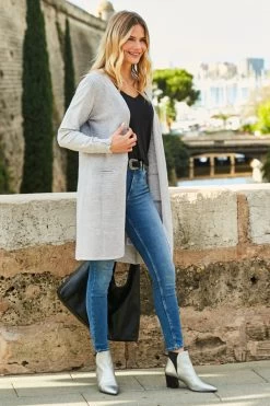 Silver Leather Mid Heel Chelsea Boot 12 Silver Leather Mid Heel Chelsea Boot -Trendora Shop web 39 a21tk812gy 047