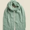 Kelly Mint Green Cable Knit Scarf