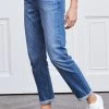 Mid Blue Relaxed Fit Boyfriend Jeans
