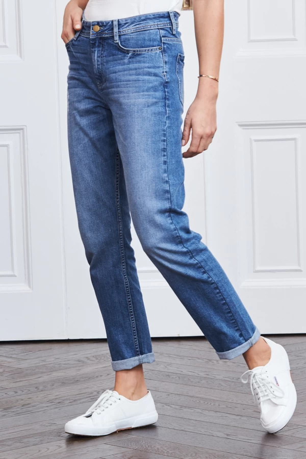 Mid Blue Relaxed Fit Boyfriend Jeans 1 Mid Blue Relaxed Fit Boyfriend Jeans