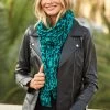 Green & Black Animal Print Scarf