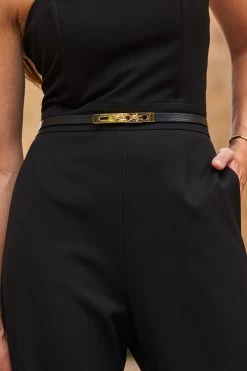 Black Premium Bandeau Wide Leg Jumpsuit With Pockets -Trendora Shop web 06 a22jw005bk0001 297