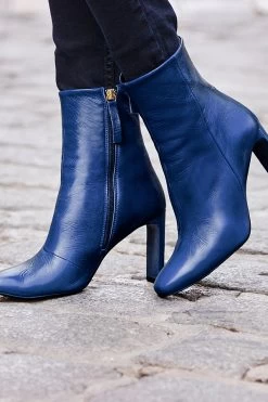 Riley Electric Blue Leather Slim Heel Ankle Boot -Trendora Shop web 07 aod005bk0001 stj06be0007 afw07be0001 386 blue rt
