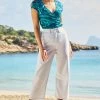 White Denim Culotte Jeans