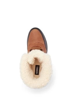 Sorel Tan Leather Shearling Collar Hiker Boots -Trendora Shop web 1930321 242 u