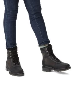 Sorel Black Lace Up Hiker Boots -Trendora Shop web 2009271 093 a9