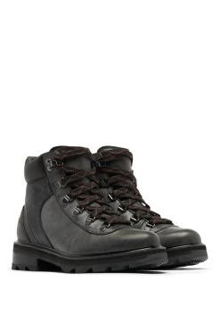 Sorel Black Short Laced Up Hiker Boot