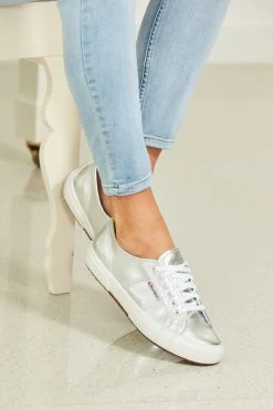 Superga 2750 Silver Metallic Trainers -Trendora Shop web 210302 sosandar hatfield 8 sa17or01be 10639