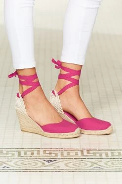 Perla Hot Pink Valenciana Wedge Espadrille -Trendora Shop web 210302 sosandar hatfield shoes 084128 rt