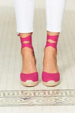 Perla Hot Pink Valenciana Wedge Espadrille -Trendora Shop web 210302 sosandar hatfield shoes 093130 rt
