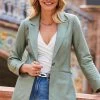 Sage Green Luxe Leather Blazer