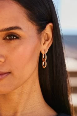 Gold Chain Link Earrings