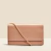 Nude Faux Leather Clutch Bag