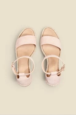 Poesy Blush Pink Suede Wedge Espadrille 5 Poesy Blush Pink Suede Wedge Espadrille -Trendora Shop web 2303 box s22fw043bk0001 c