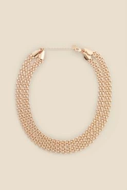 Gold Flat Chain Link Necklace