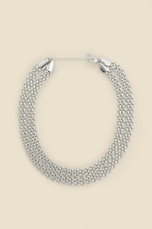 Silver Flat Chain Link Necklace 1 Silver Flat Chain Link Necklace