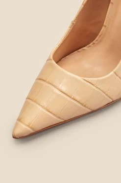Catalina Nude Croc Leather Court Shoes -Trendora Shop web 2303 box s23fw035nl0002 d