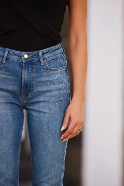 Indigo Blue Embellished Slim Leg Jeans -Trendora Shop web 2304 55 s23bd005be0010 55 188