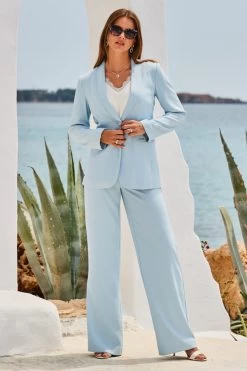 Soft Blue Relaxed Fit Blazer -Trendora Shop web 2305 31 s23ow104be0002 s23bw030be0002 a22tw070iv0001 31 253 1