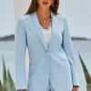 Soft Blue Relaxed Fit Blazer