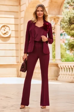 Burgundy Satin Embellished Strap Cami Top -Trendora Shop web 2307 64 a23ow031rd00011 a23bw002rd011 s23tw089rd0004 64 040 2