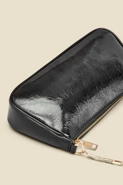 Black Patent Chain Handle Shoulder Bag 8 Black Patent Chain Handle Shoulder Bag -Trendora Shop web 2307 box a23ac006bk0001 c