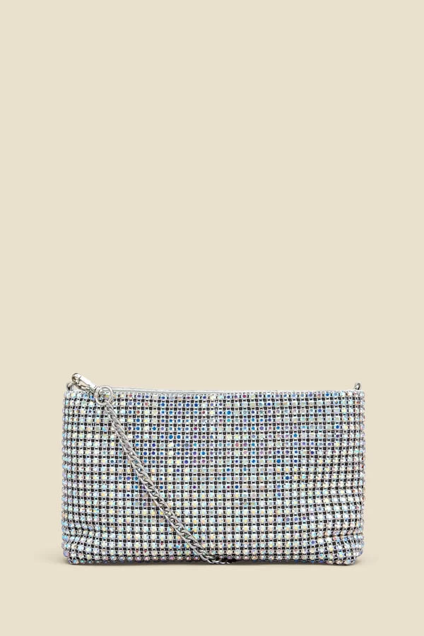 Silver Rhinestone Clutch Bag 1 Silver Rhinestone Clutch Bag