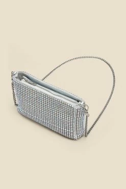Silver Rhinestone Clutch Bag 6 Silver Rhinestone Clutch Bag -Trendora Shop web 2307 box a23ac009mc0005 c