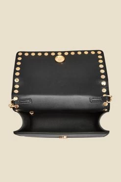 Black Stud Detail Clutch Bag With Detachable Strap 10 Black Stud Detail Clutch Bag With Detachable Strap -Trendora Shop web 2307 box a23ac010bk0001 d