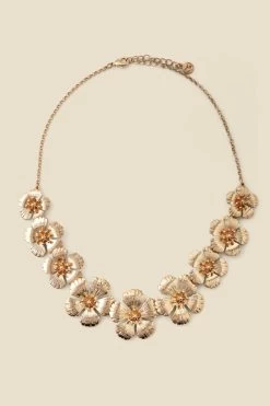 Gold Flower Detail Necklace