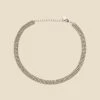 Silver Rhinestone Choker Necklace