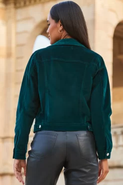 Emerald Green Velvet Denim Jacket 8 Emerald Green Velvet Denim Jacket -Trendora Shop web 2309 149 a22od002gn0032 149 171