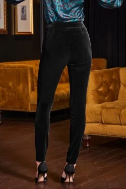Black Luxe Velvet Leggings -Trendora Shop web 2309 187 a23tw067gr0001 a23bv010bk0001 187 185