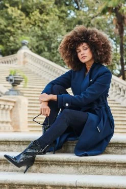 Black Croc Leather Mid Heel Ankle Boot -Trendora Shop web 2309 28 a23ow003be0003 28 054 1