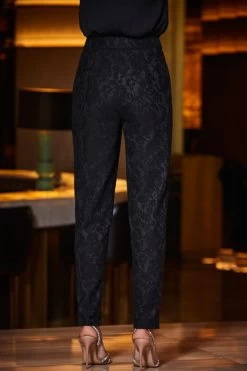 Black Premium Lace Detail Tuxedo Trousers 10 Black Premium Lace Detail Tuxedo Trousers -Trendora Shop web 2309 53 s23bw003bk0001 s23ow034bk0001 53 325 1