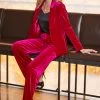 Raspberry Pink Velvet Blazer