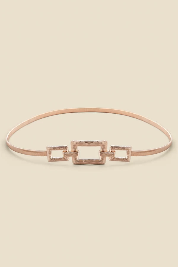 Gold Hammered Square Buckle Belt 1 Gold Hammered Square Buckle Belt