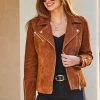 Tan Suede Biker Jacket
