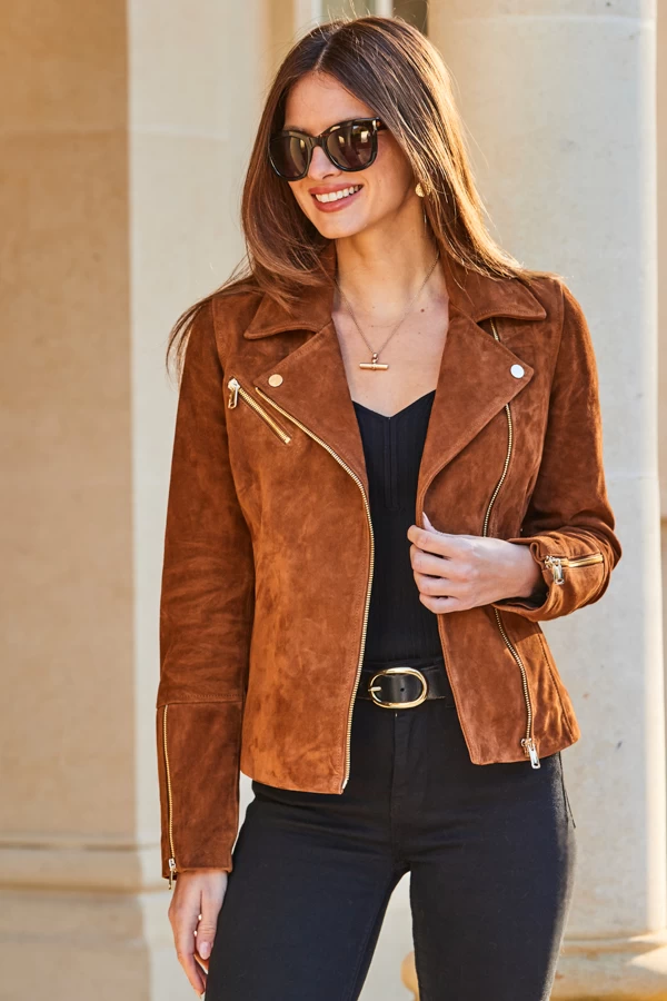 Tan Suede Biker Jacket 1 Tan Suede Biker Jacket