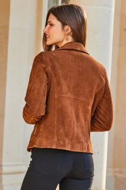 Tan Suede Biker Jacket 9 Tan Suede Biker Jacket -Trendora Shop web 26 s23ol011bn0004 213