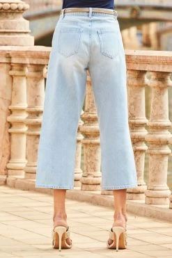 Light Wash Denim Culotte Jeans 9 Light Wash Denim Culotte Jeans -Trendora Shop web 37 s22tj158be0001 s22bd020dm001w 093