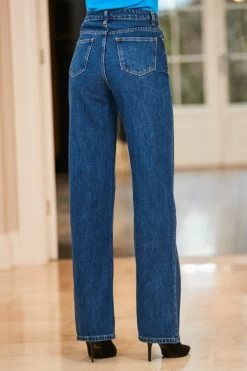 Indigo Blue Wide Leg Jeans -Trendora Shop web 48 s22bd002in002w s23tk624nl0001 101