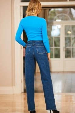 Indigo Blue Wide Leg Jeans -Trendora Shop web 48 s22bd002in002w s23tk624nl0001 147