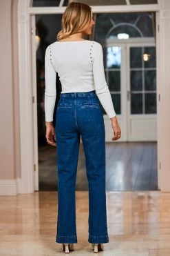 Mid Blue Wide Leg Pocket Detail Jeans -Trendora Shop web 65 a22bd016be0010 s23tk851be0009 069