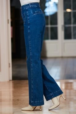 Mid Blue Wide Leg Pocket Detail Jeans -Trendora Shop web 65 a22bd016be0010 s23tk851be0009 094