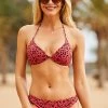 Coral Animal Print Made-To-Flatter Push Up Moulded Cup Bikini Top