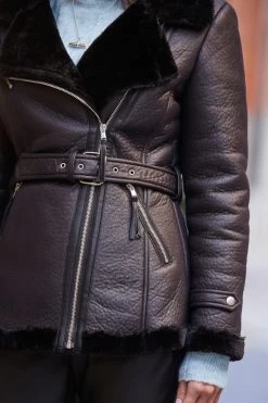 Black Faux Shearling Belted Biker Jacket 12 Black Faux Shearling Belted Biker Jacket -Trendora Shop web 77 a22op004bk0001 s23tk603be0027 481