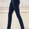 Midnight Blue Velvet Skinny Jeans