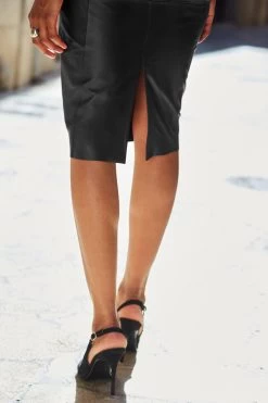 Black Zip Detail Leather Dress 7 Black Zip Detail Leather Dress -Trendora Shop web 94 s22dl021bk0001 179 rc